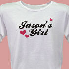 His Girl Personalized Scoop Neck T-shirt